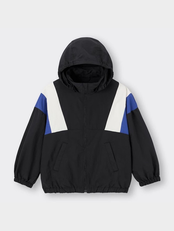 KIDS(男女兼用)カラーブロックフーディブルゾン