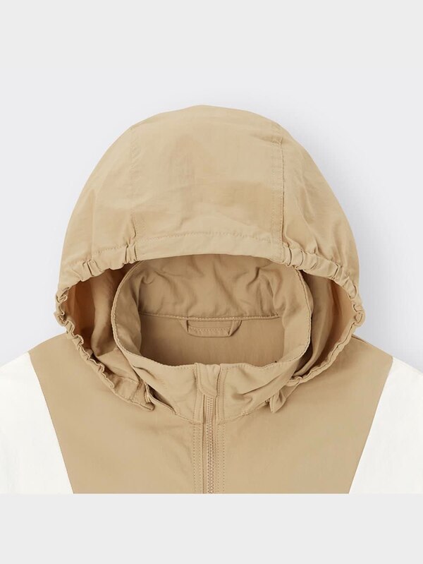 KIDS(男女兼用)カラーブロックフーディブルゾン