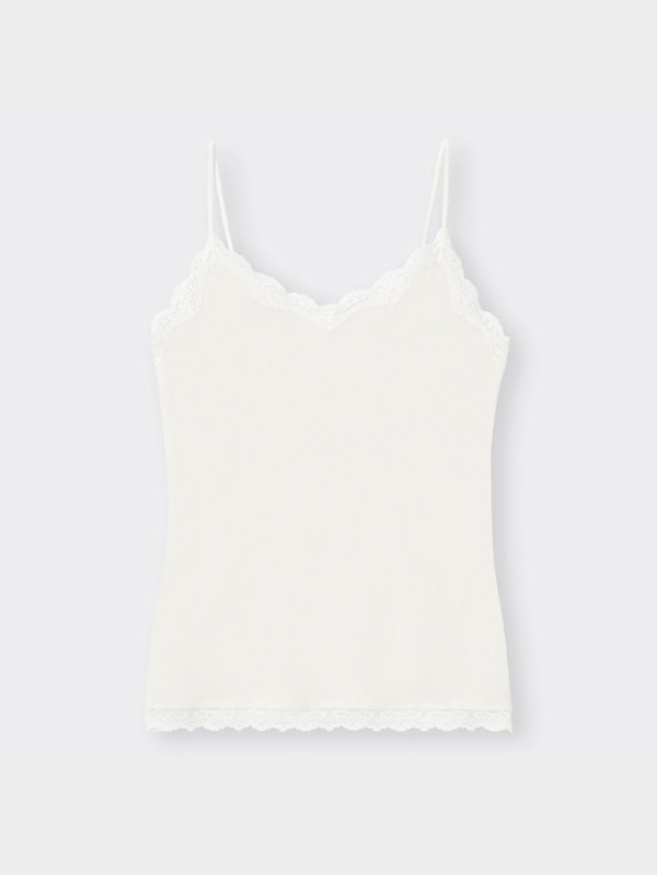 スタイルオーガニックリブレースキャミソール