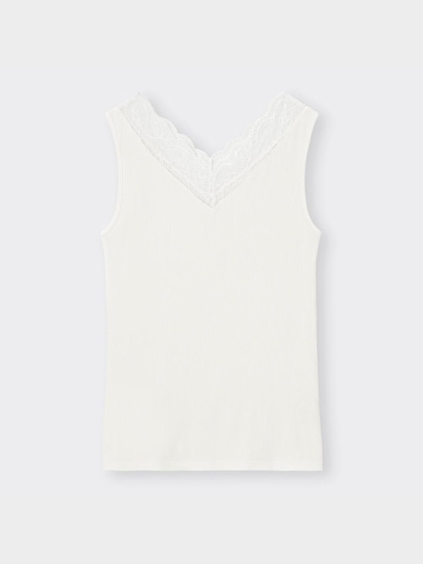 スタイルオーガニックリブレースVネックタンクトップ