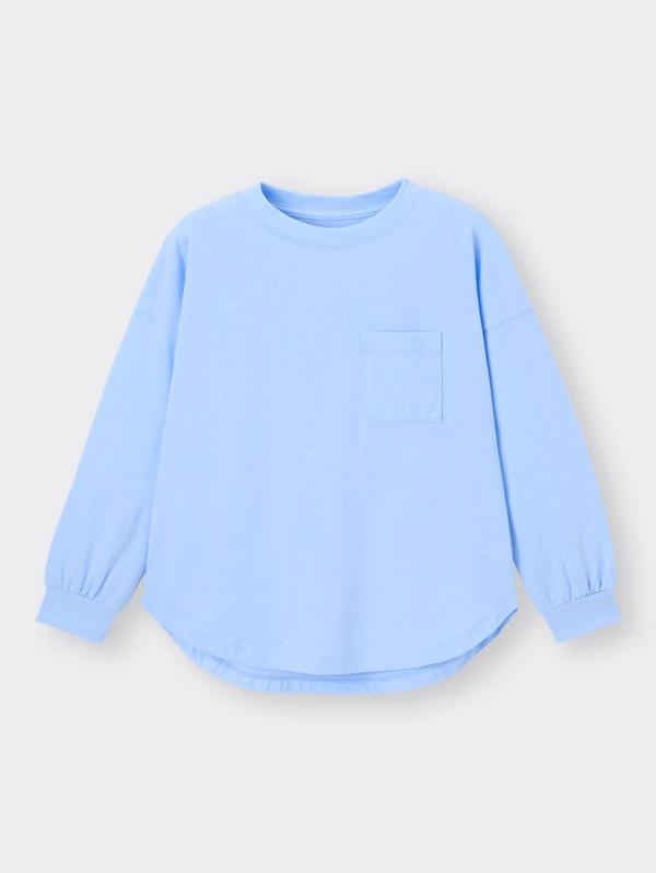 KIDS(男女兼用)ラウンドヘムクルーネックT(長袖)