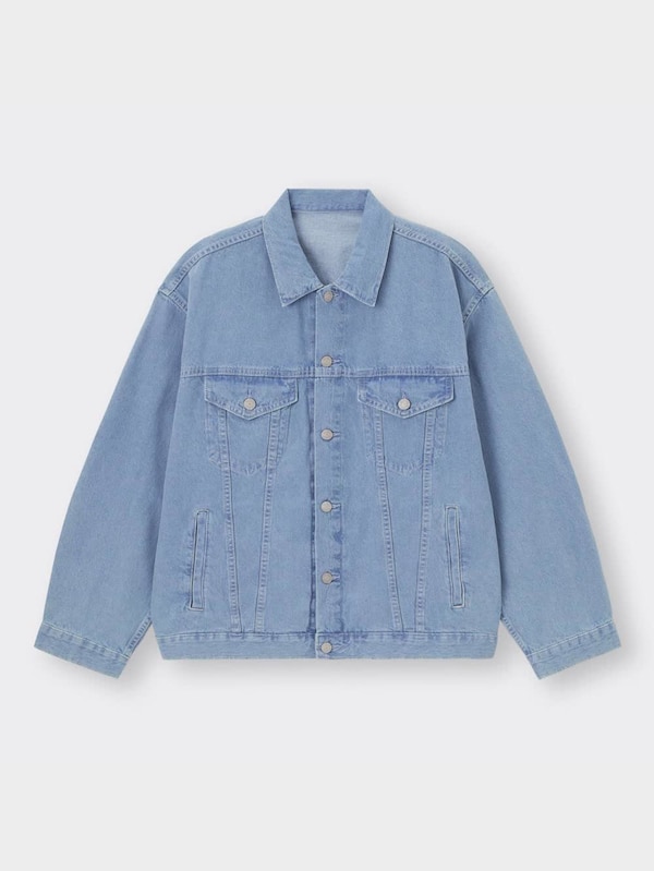 デニムオーバーサイズジャケット(セットアップ可能)