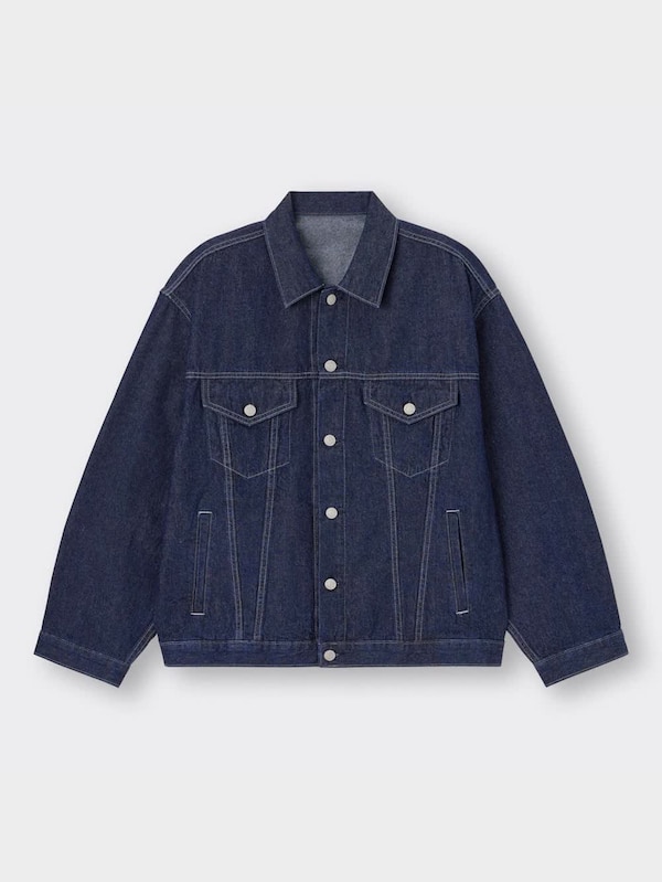 デニムオーバーサイズジャケット(セットアップ可能)