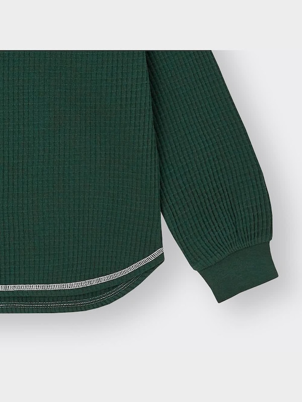 KIDS(男女兼用)ワッフルT(長袖)(ロゴ)