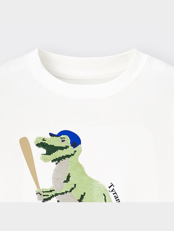 BOYSスパンコールT(半袖)(ティラノサウルス)