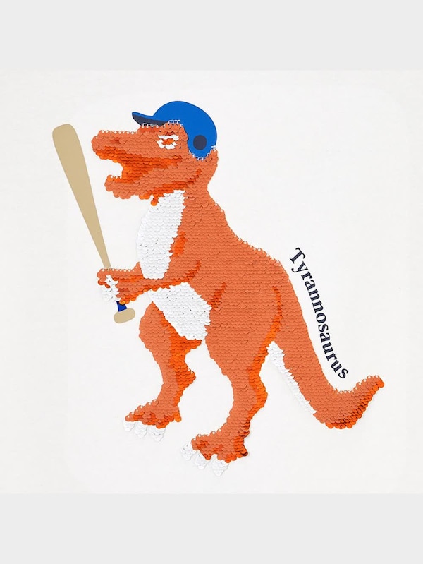 BOYSスパンコールT(半袖)(ティラノサウルス)