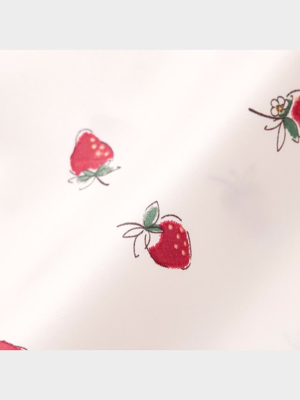 サテンパジャマ(長袖&ロングパンツ)(ストロベリー)