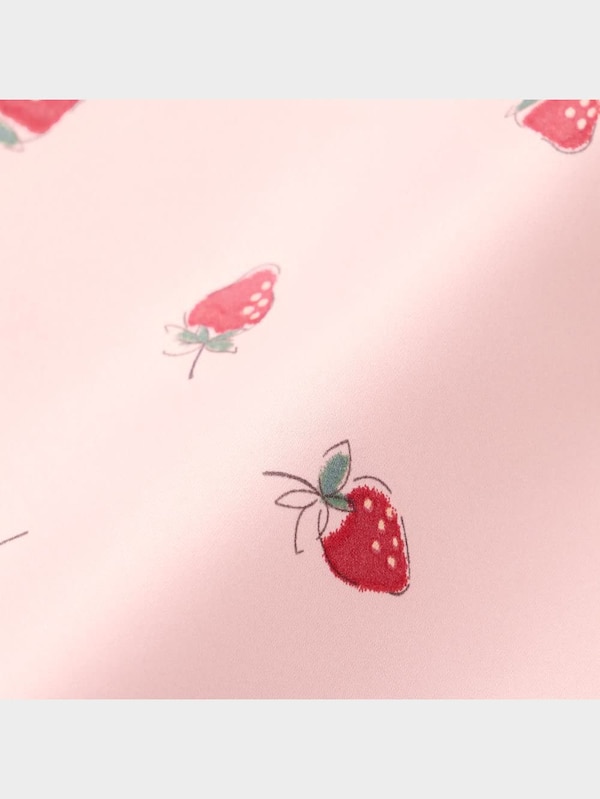 サテンパジャマ(長袖&ロングパンツ)(ストロベリー)