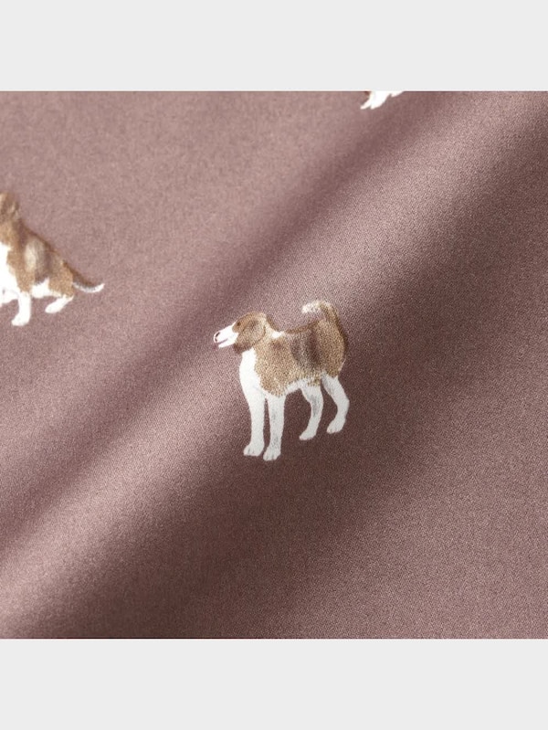 サテンパジャマ(長袖&ロングパンツ)(ドッグ)