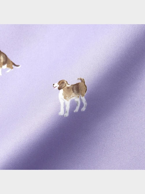 サテンパジャマ(長袖&ロングパンツ)(ドッグ)