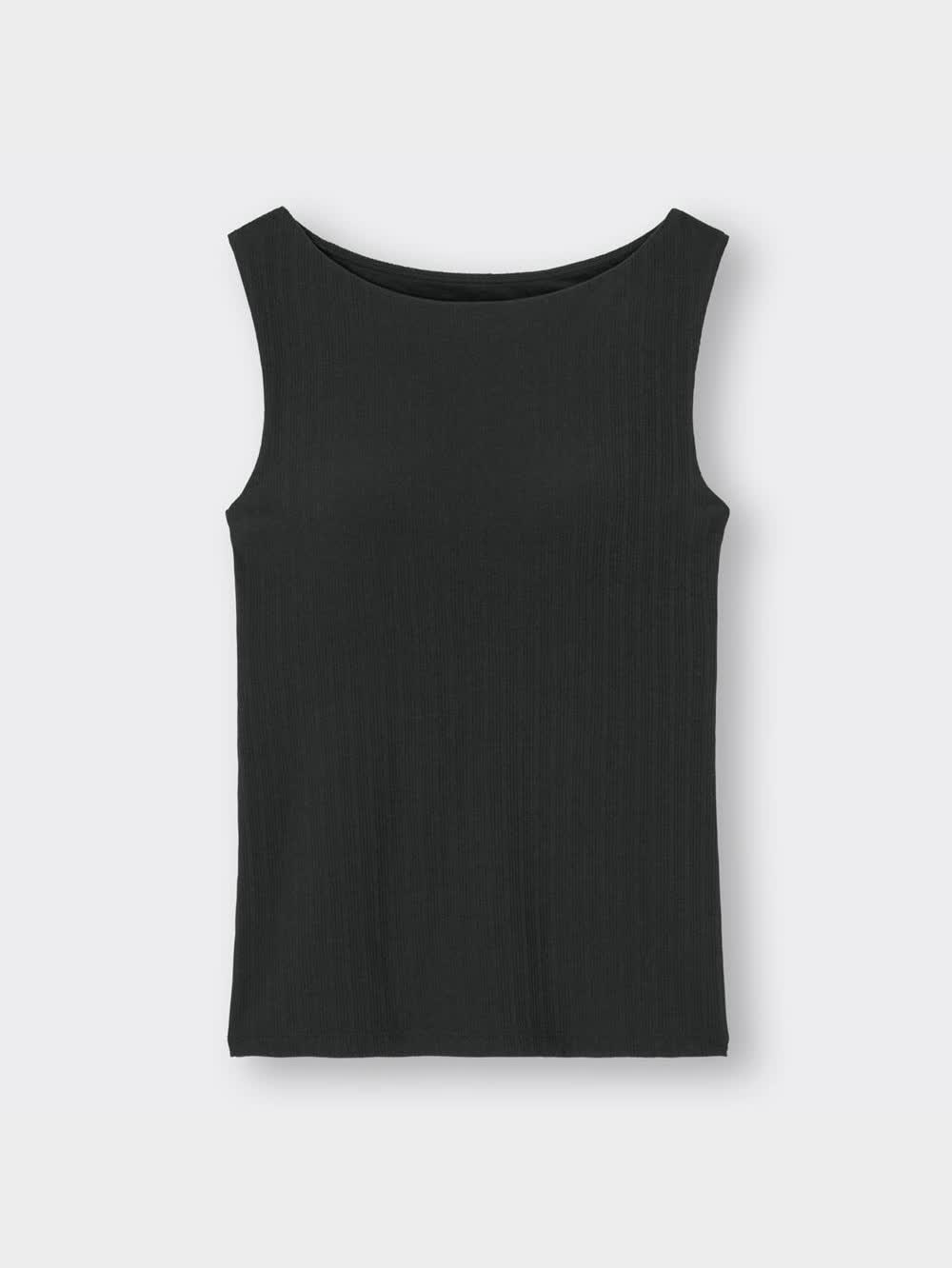 GU公式 | ブラフィールボートネックT(ノースリーブ)