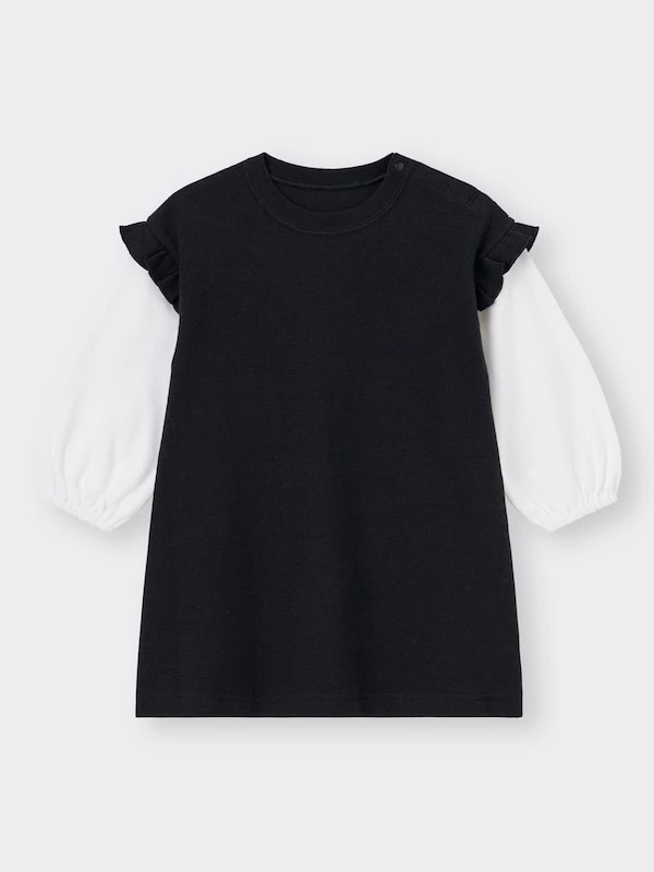 BABY(TODDLER)GIRLSレイヤードフリルワンピース(長袖)+E