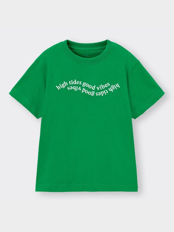 KIDS(男女兼用)グラフィックT(半袖)(ウェーブロゴ)