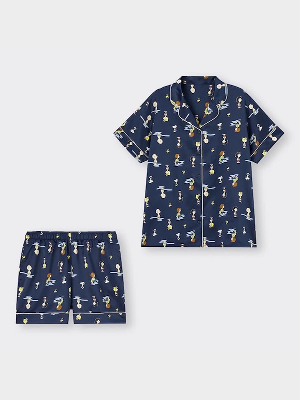 サテンパジャマ(半袖&ショートパンツ) Peanuts