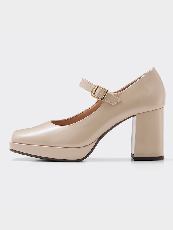 メリージェーンヒールパンプス+X