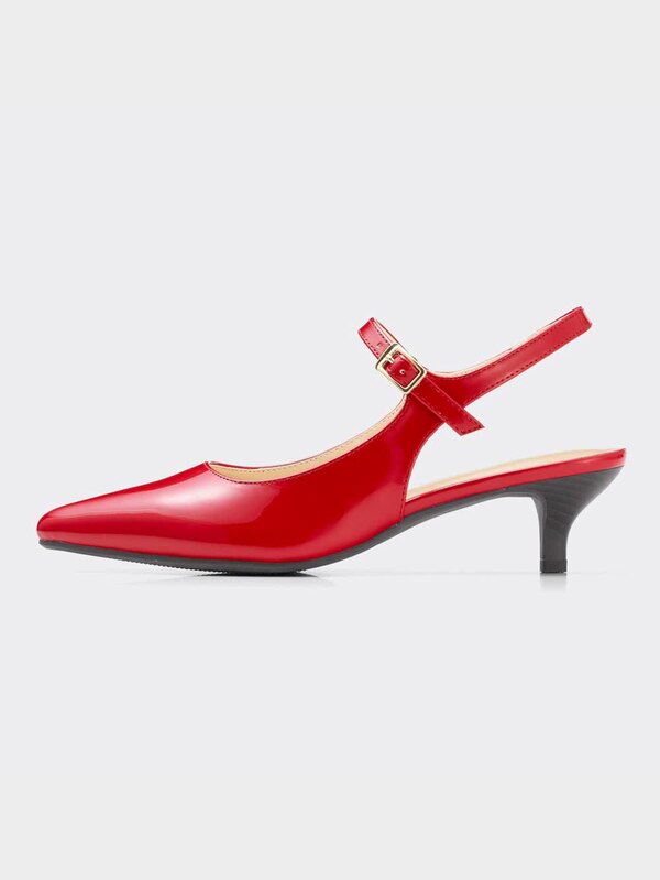 ストラップバックベルトパンプス+X