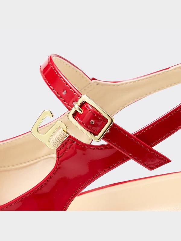 ストラップバックベルトパンプス+X