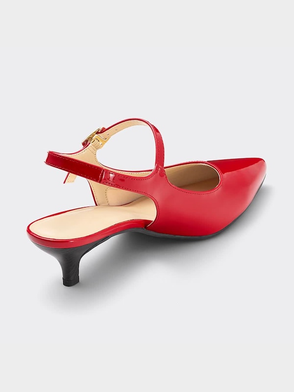 ストラップバックベルトパンプス+X