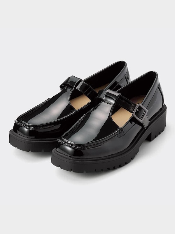 ボリュームソールTストラップシューズ+E