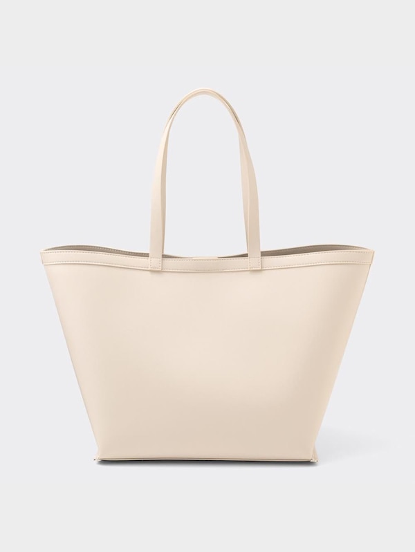 レザータッチビッグトートバッグ