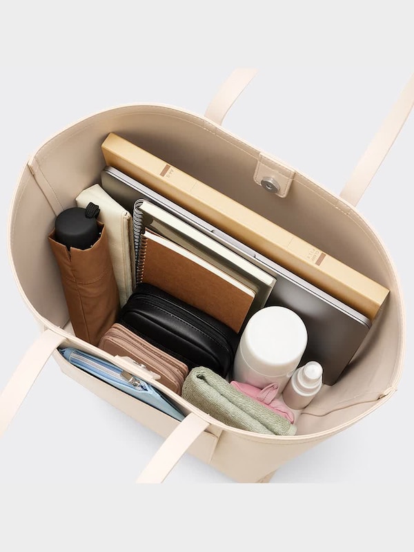 レザータッチビッグトートバッグ