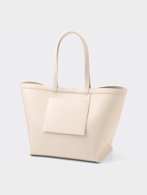 レザータッチビッグトートバッグ