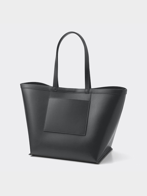 レザータッチビッグトートバッグ