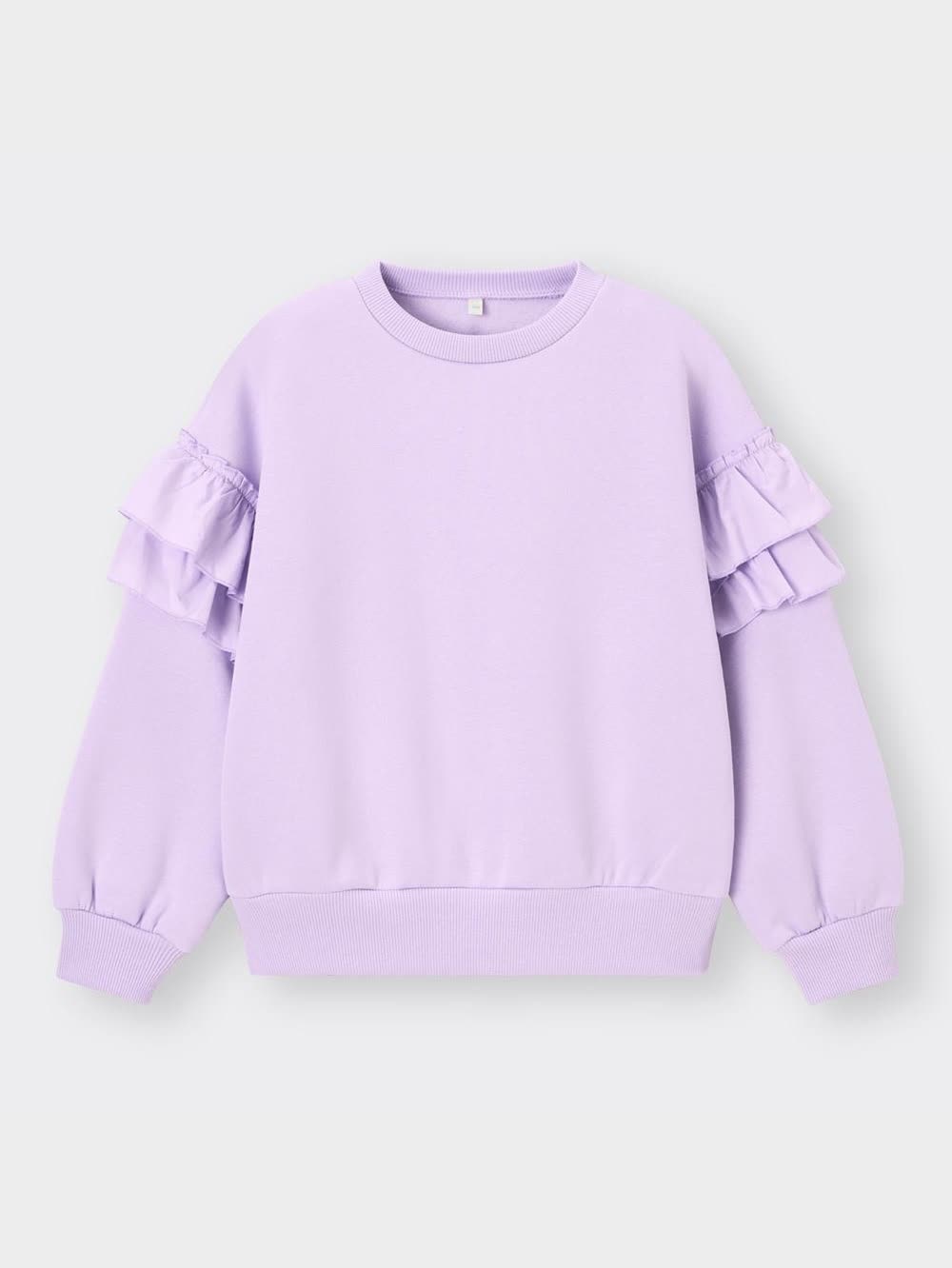 その他 mini GU公式 | GIRLSスウェットフリルプルオーバー(長袖)