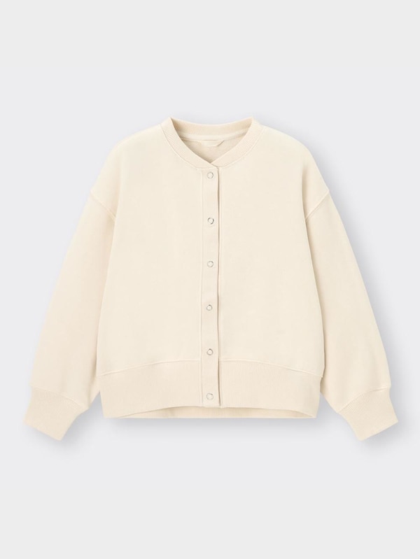 GIRLSクルーネックスウェットカーディガン(長袖)