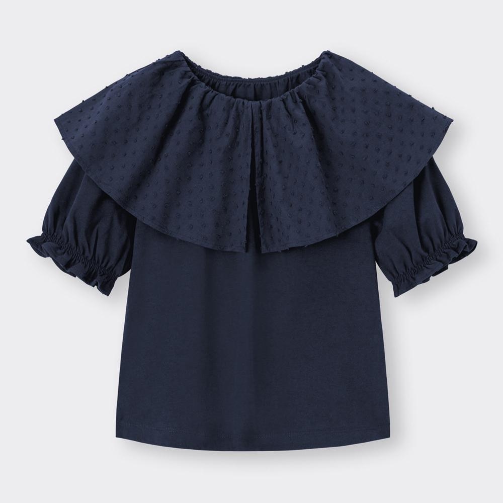 GIRLSラッフルカラーT(5分袖)