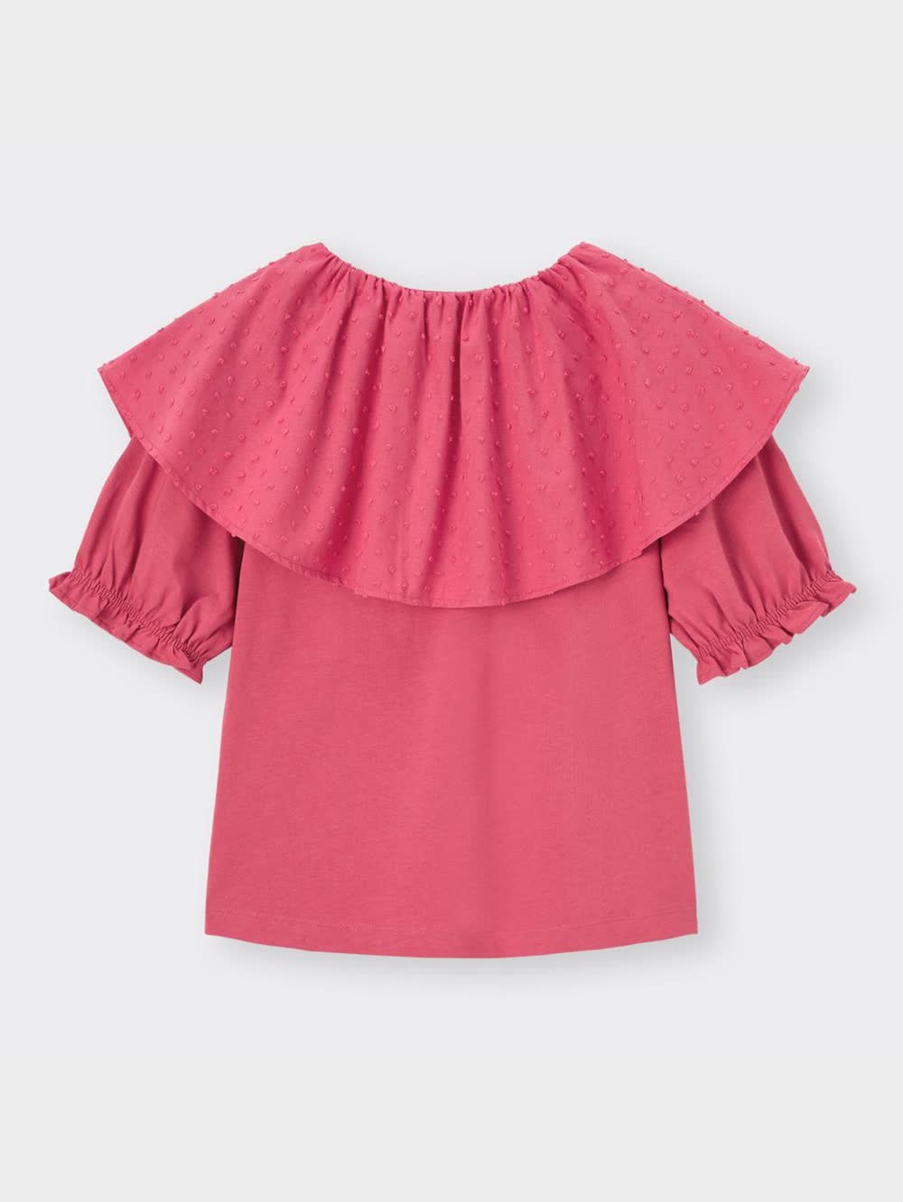 在庫確認中 GU公式 | GIRLSラッフルカラーT(5分袖)