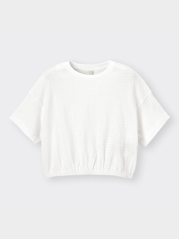 GIRLSクロップドギャザーT(半袖)