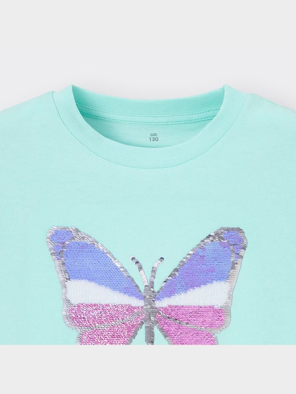 GIRLSスパンコールT(半袖)(バタフライ)