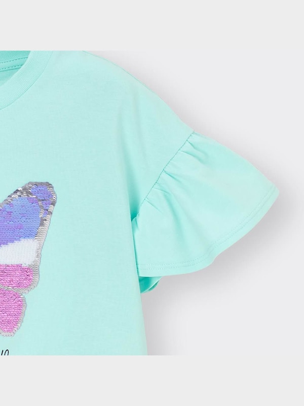 GIRLSスパンコールT(半袖)(バタフライ)