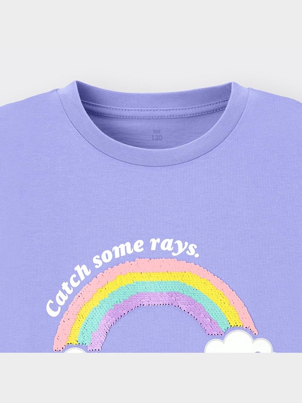 GIRLSスパンコールT(半袖)(レインボー)