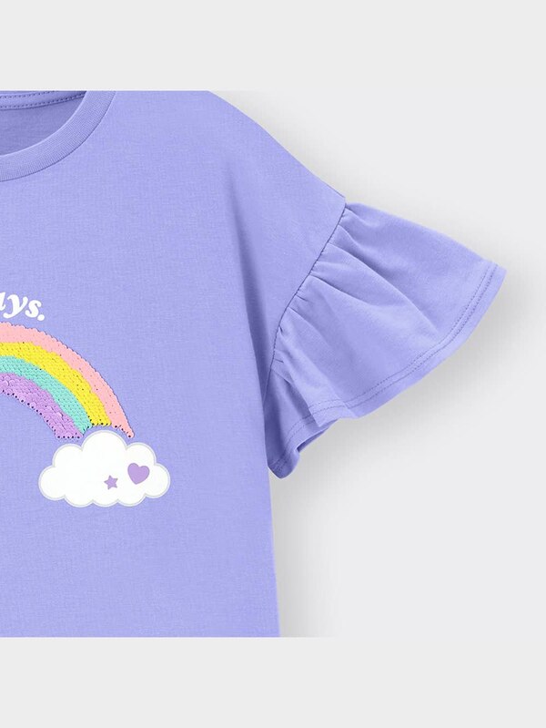 GIRLSスパンコールT(半袖)(レインボー)