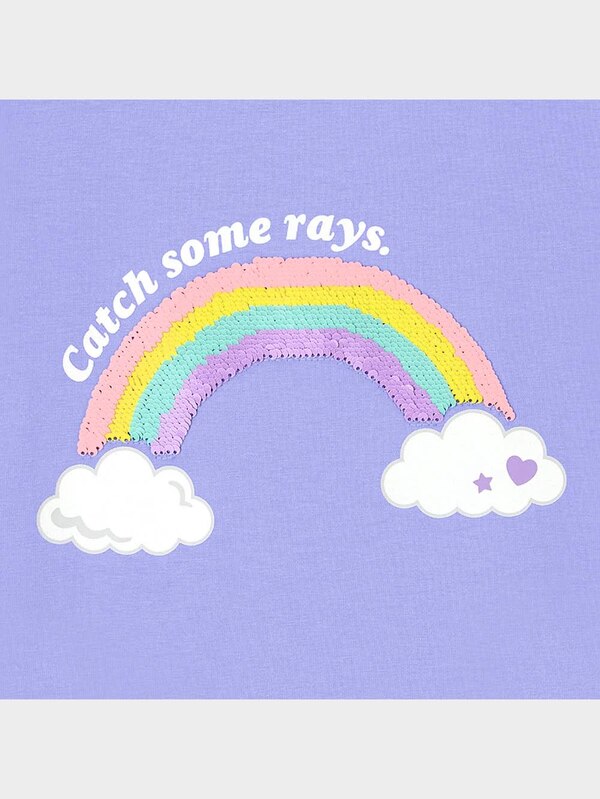 GIRLSスパンコールT(半袖)(レインボー)