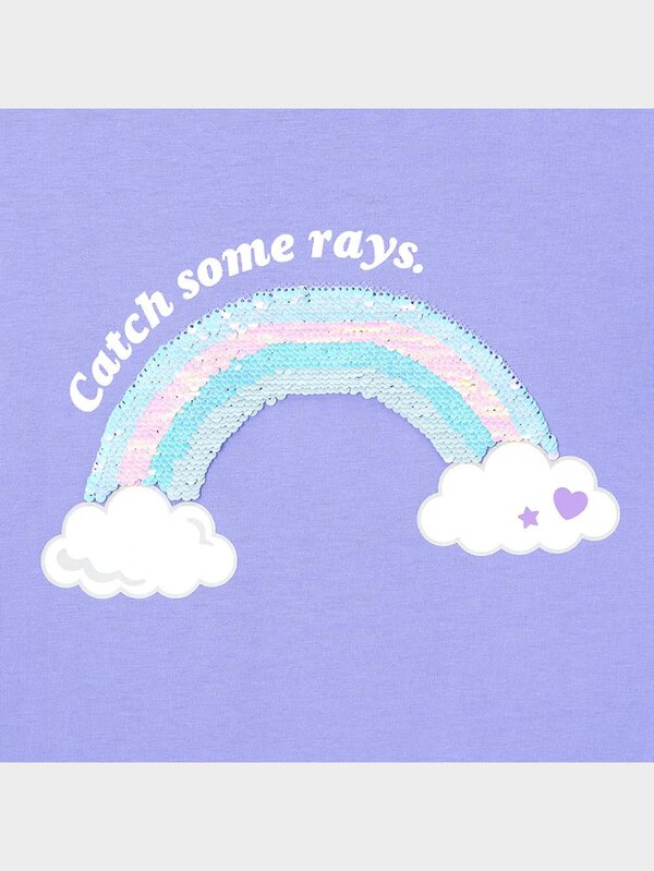 GIRLSスパンコールT(半袖)(レインボー)