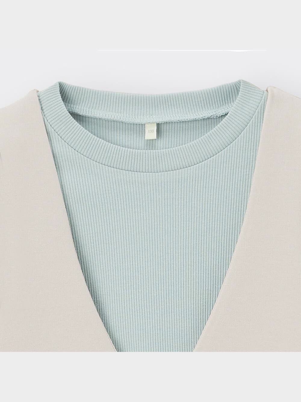 GU公式 | GIRLSリブTセットジャンパードレス(長袖)