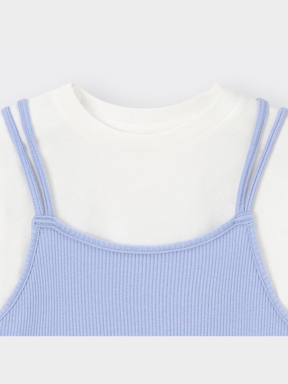 GU公式 | GIRLS 2WAYリブキャミソールワンピース(半袖)