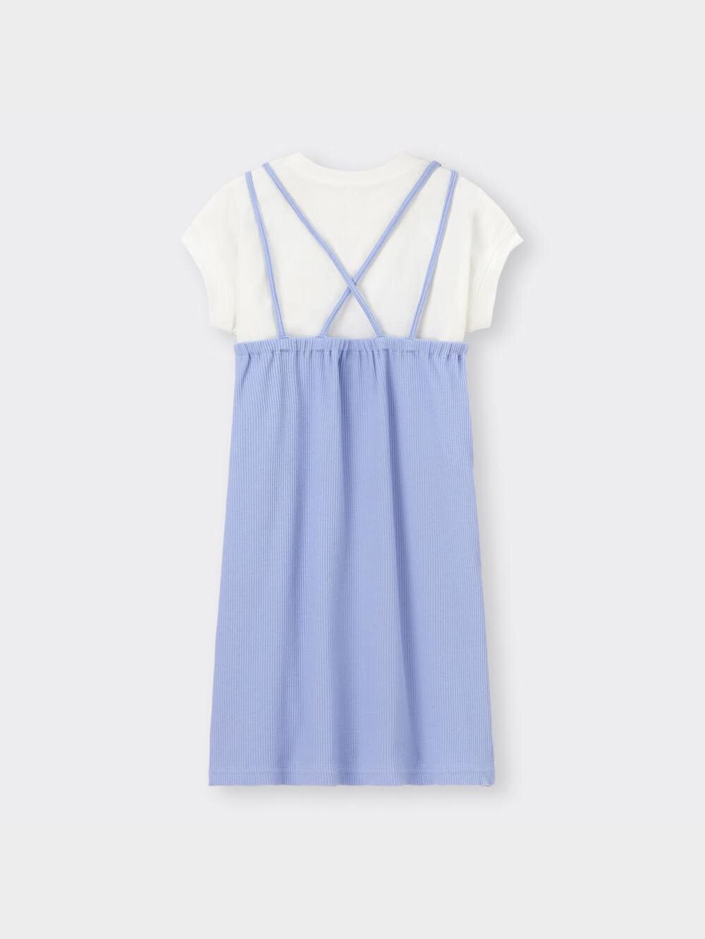 GU公式 | GIRLS 2WAYリブキャミソールワンピース(半袖)