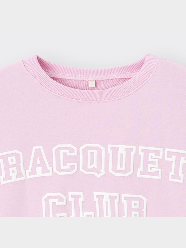 GIRLSクロップドスウェットプルオーバー(長袖)(ロゴ)JR+E