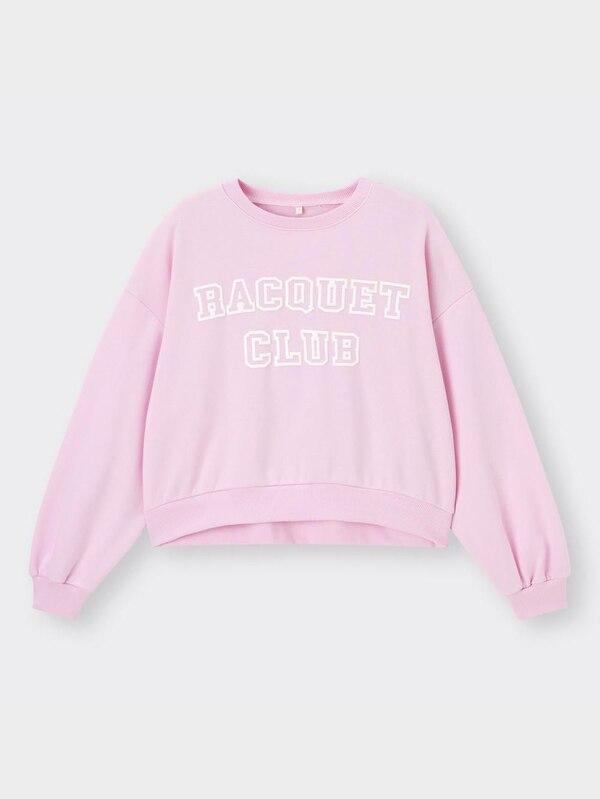 GIRLSクロップドスウェットプルオーバー(長袖)(ロゴ)JR+E