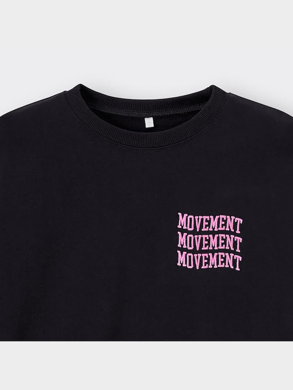 GIRLSスウェットビッグプルオーバー(5分袖)(ロゴ)JR+E(セットアップ可能)