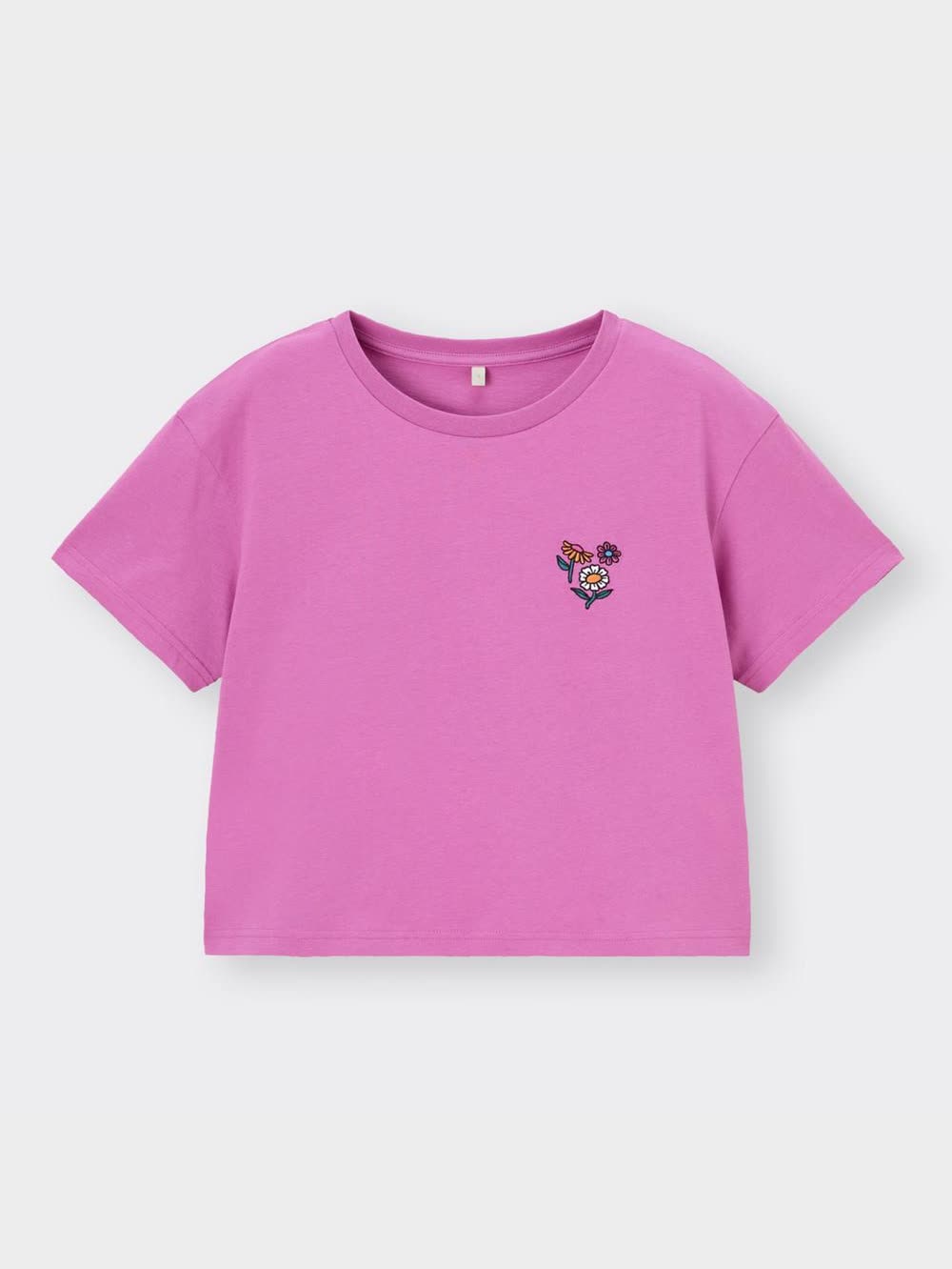 GU公式 | GIRLSクロップドT(半袖)(ワンポイント)JR+E