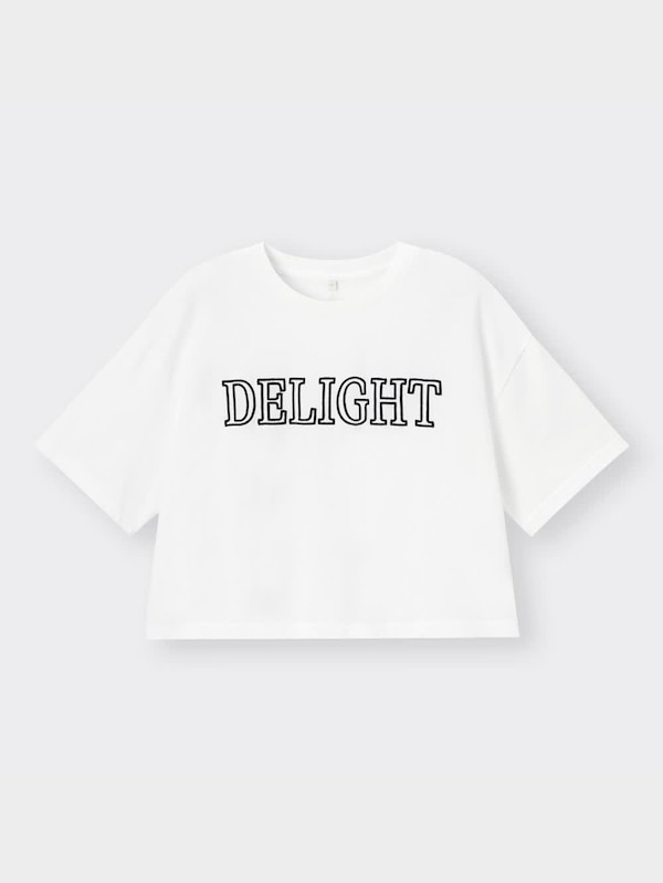 GIRLSクロップドT(半袖)(ロゴ)JR+E