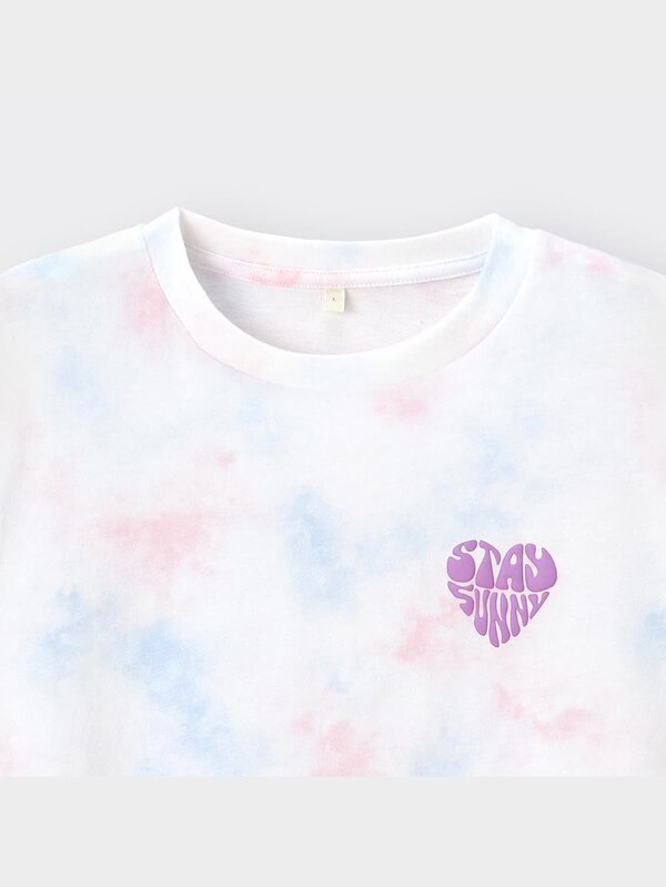 GIRLSクロップドT(半袖)(タイダイ)JR+E