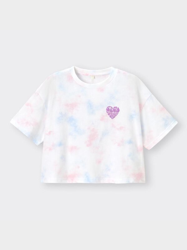 GIRLSクロップドT(半袖)(タイダイ)JR+E