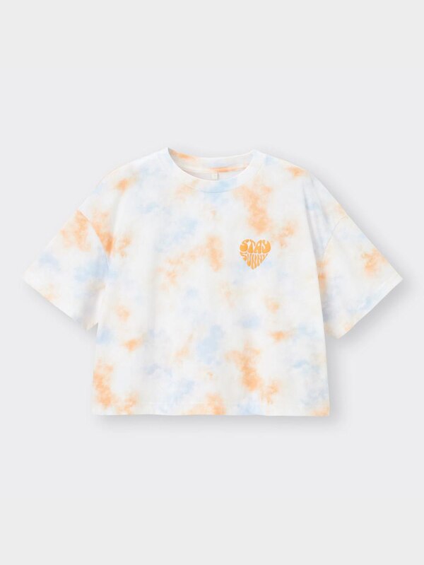 GIRLSクロップドT(半袖)(タイダイ)JR+E