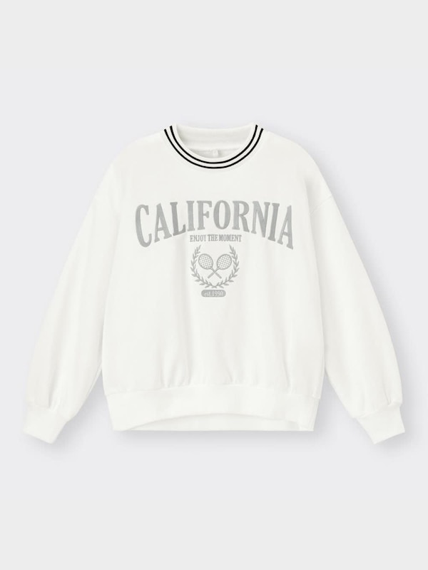 GIRLSビッグスウェットプルオーバー(長袖)(ロゴ)JR+E